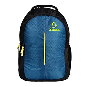 scano 15.6 inch Expandable Laptop Backpack (Blue) Waterproof School Bag(Blue,Black 25 L)