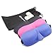 Stargoods Sleep Eye Mask with soft earplugs - Pack of 3 (Black, Blue & Pink) + Travel bag