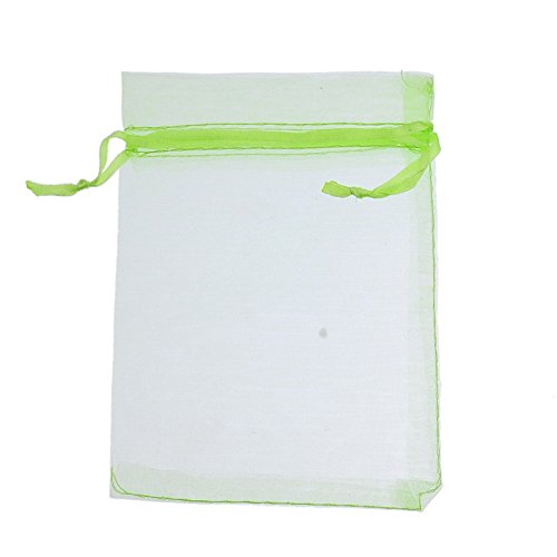 ZALAGO 10cm x15cm Organzasäckchen Säckli Geschenkbeutel Hochzeit Beutel Grün,50 stk - 3