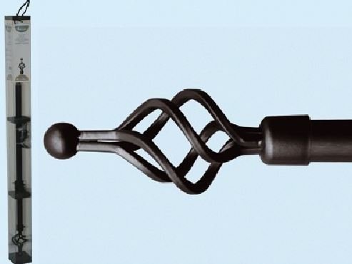 SCORRITENDA ETRURIA NERO BLACK SPIRAL ESTENSIBILE DA CM. 210 A 380.