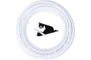 PAROAD 10M 1/4" (6,35mm) AD PE Kühlschrankschlauch, Wasserzulaufleitung Schlauch, Osmose Schlauch für Side by Side Kühlschrank, Wasserfilter, Aquarium, Wasserzulaufleitung mit Schlauchschneider