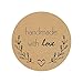 Price comparison product image Blinking Stars,500PCS/Roll Festive Baking Decoration, 1-Inch Round Natural Kraft Paper Olive Branch,Handmade Love Sticker Label
