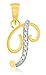 Valentine Gifts : YouBella Jewellery American Diamond Gold and Rhodium plated Jewellery Pendant - Letter "P" RS.199.00