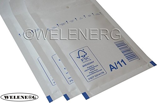 Preisvergleich Produktbild Alle Größe, Luftpolsterversandtaschen Weiß, Luftpostertasche, Versandtaschen Umschläge, luftpolster versandtaschen A1 / B2 / C3 / D4 / E5 / F6 / G7 / H8 / I9 / K10 (1000, A / 1-120 x 175 mm)