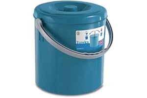 Stefanplast PATTUMIERA Eureka con Coperchio LT.25 Blu Ottanio RIFIUTI