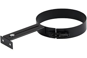 PRODMAX Ofenrohr Rauchrohr Kaminrohr Ø 130 mm Längenelemente - Bögen 45° und 90 ° (Ofenrohr Wandhalter Ø 130)