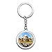 Price comparison product image Brighton Royal Pavilion UK England Keychain 3D Crystal Creative Spinning Round Stainless Steel Keychain Travel City Souvenir Collection Key Chain