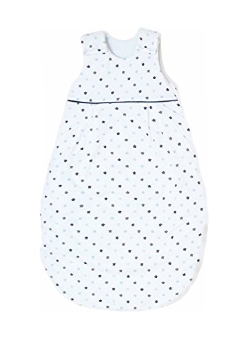 Preisvergleich Produktbild Odenwälder Babyschlafsack Sterne / Kinderschlafsack ärmellos & längenverstellbar & atmungsaktiv / Ganzjahres-Schlafsack pflegeleicht / Baumwoll-Schlafsack Baby, Größe:90, Design:Sterne weiss-schoko
