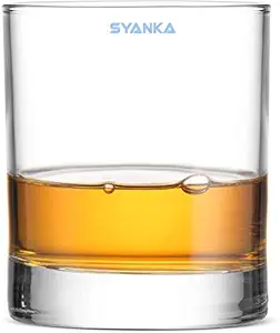 Syanka Old Fashioned Whiskey Glasses Set of 6, Clear, 310 ml