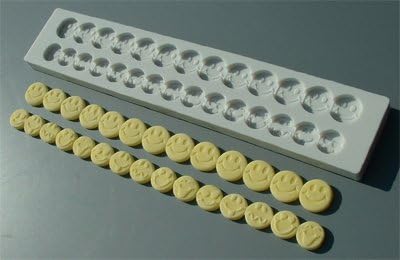 Smiley Faces - Silicone Icing Moulds for Cake and Cupcake Decoration