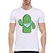 Produktbild Angebote,Neue Deals,Herren T-Shirt Ronamick Kreativität Eule, Kaktus Männer Druck Tees Shirt Kurzarm T Shirt Bluse (Grün, XXXL)