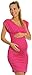 Happy Mama Women's Maternity Stretch Jersey Dress Fits Bigger Busts Ladies 525p (Fuchsia, 14)