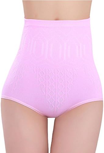 BA Zha Sexy Womens High Waist Tummy Control Body Shaper Briefs Slimming Pants New Underwear Sexy Thermal Sleepwear Charming Pajamas Gift For Lovers Teddy Partywear Clothing (Free Size, Pink)