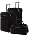 Produktbild Stoff Koffer Reiseset Flyaway 3tlg Farbe schwarz rot Trolley Tasche Case Fa. Bowatex