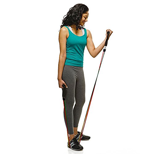Mture Widerstandsbänder Fitnessbänder Yogagurte Strap Belt Body-Tube 100 % Naturlatex beschichtete Röhren Ideal für Heimfitness, Yoga, Pilates -11-teiliges Set - 4