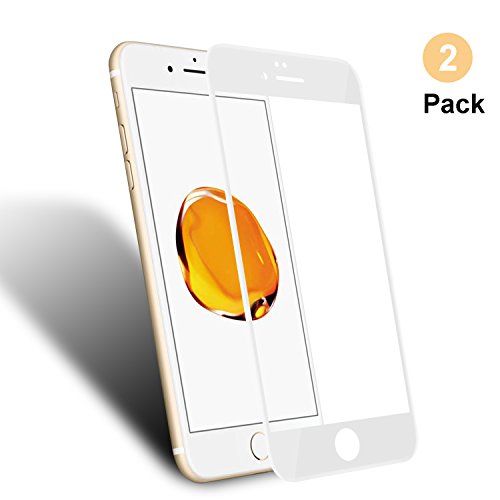 [2 Pack] Vidrio Templado iPhone 7/8 Plus, Hi-Luck Protector Pantalla para iPhone 7/8 Plus (9H, Pet, Blanco)
