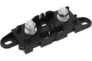 Robust Mega-säkringshållare 12/24 V 60-500 A för bil och marin | Kompatibel med Jumbo-säkringar 60 A-500 A, 12/24 V DC, kompakt design, bultmontering M8, för bil, båt