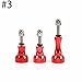 Price comparison product image Binglinghua 3Pcs/Set Colorful Stainless Aluminum Thumb Knob Bolt Nut Screw for Gopro Hero 3 4 5 (red)