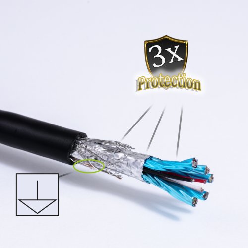 1m (Meter) – CSL – Micro HDMI (Typ D) auf HDMI (Typ A) | vergoldetes (High Speed) HQ Micro HDMI Kabel 1.4 a mit ECHT 3D & Ethernet Unterstützung | Full HD / HD Ready / 3D | 1080p / 2160p / 4K (Ultra HD) - 3