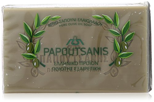 Green Pure Olive Oil Soap "Papoutsanis" Pack of 6