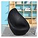 Produktbild TAO Drehende Faule Couch-beiläufige Komfort-Schlafzimmer-kreative Art- und Weiseblatt-Form-Stuhl-Mehrfarbengroß 78 × 94cm (Color : Black)