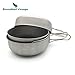 Produktbild BoundlessVoyage Outdoor Ultralight Folding Handle Titanium Bowl Set Cookware Picnic Titanium Pan set