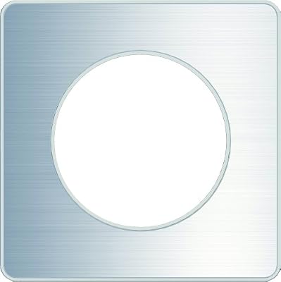 Schneider Electric Plaque simple Odace, SCHNEIDER ELECTRIC aluminium brossé brossé