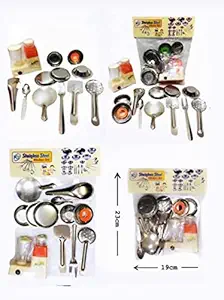 AK ANOLIHK Miniature Kitchen Set ,Kitchen Set for Girls , Real Cooking Kit for Play , Steel Kitchen Set for Girls , Cooking Set for Kids , Baby Kitchen Set Toys for Girls (404 Small KITCHAN Set)