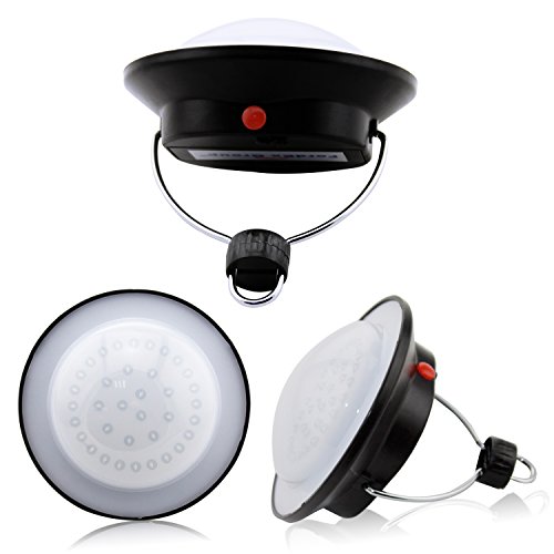 Sidiou Group 60 LED Outdoor Indoor Camping Licht 18650 Fern Tragbare Lampenschirm Kreis Zelt-Laterne-White Light Campingplatz Hängelampe - 2