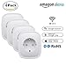 Produktbild Top-Vigor WiFi Intelligente SteckdoseMini WiFi Fernbedienung Steckdosefunktioniert mit Google Home Assistant und Alexa Echoohne Hub mit Überwachungsfunktion Weiß (4 Stück)