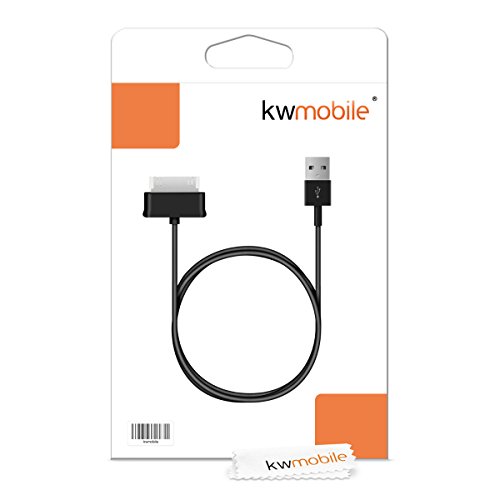 kwmobile USB Kabel 30 Pin für Samsung Galaxy Tab 1/2 10.1 /Tab 2 7.0 /Note 10.1 in Schwarz – USB 2.0 - 3