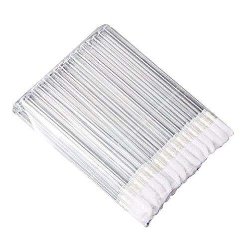 Ularma 100pcs Disposable MakeUp Lip Brush Lipstick Gloss Wands Applicator Make Up Tool