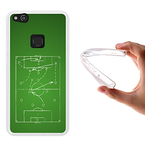 WoowCase Funda Huawei P10 Lite   Huawei P10 Lite   Funda Silicona Gel Flexible Pizarra T  ctica de F  tbol Deporte  Carcasa Case TPU Silicona - Transparente