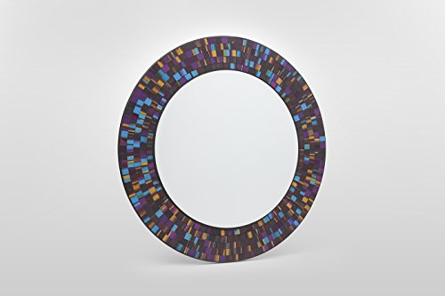 Mosaikspiegel "Lord" Handarbeit, 50cm rund, Spiegel 34,6cm, inkl. Aufhängung