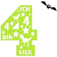 Bügelbild Wunschzahl Dino aus Flexfolie