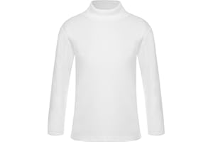 Aiihoo Haut Thermique Col Roulé pour Enfant T-Shirt Technique à Manches Longues sous-vêtement Thermique Respirant Fille Garçon Sweat-Shirt Camping Hiver 2-14 Ans