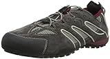 geox snake l Leder Geox UOMO SNAKE J, Herren Sneakers, Grau (DK GREY/BORDEAUXC0031), 43 EU
