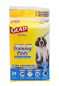 Glad for Pets Heavy Duty Ultra-Absorbent Activated Charcoal Puppy Pads with Leak-Proof Edges | Pee Pads for Dogs Perfect for Training Puppies