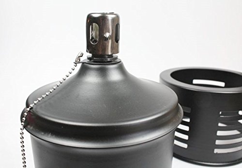 Öllampe – Öllampeneinsatz XL schwarz matt – Gartenfackel – ~820 ccm Inhalt – eignet sich als Garten-& Balkondeko oder Camping-Lampe – Ein Qualitätsprodukt von Hannas Laden - 3