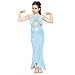Produktbild Katara 1743 – Nixenflosse; Süßes, blaues Meerjungfrauen-Bikini-Set mit Schwanz-Flosse zum Baden und Schwimmen Meerjungfrau Arielle Nixe für Mädchen, Kinder Badeanzug, Spitze 74 cm, blau