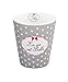 Produktbild Krasilnikoff - Becher - Mug - Tasse - 'La Vie est Belle' - grau mit weißen Punkten - Höhe 10 cm