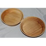 2er Set Holzschalen Ahorn Ø 14,5 cm / Design Unikat Optik Schale Maserung Geschenk Holz Schale Aufbewahrung Brot Ahornschale Hell Holz