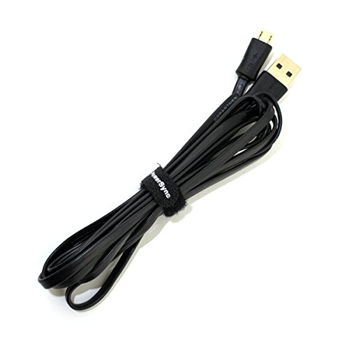 PowerSync USB2.0 Sync And Charging Flat Cable 2 Meter Black