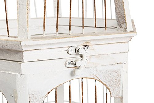 Set von zwei Vogelkäfig aus Holz weiß