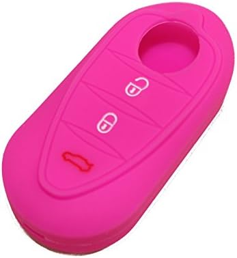 Silicone key case cover for Alfa Romeo Mito, Giulietta.  FUCSIA