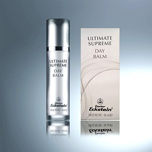 'Doctor Eckstein Organic Cosmetics Supreme Ultimate Day/Night Highly Effective Anti-Ageing Day Balm Intensive Care Wrinkles Suitable for all skin types Compatible With Luxury Care Superb for Silky and Smooth Feel Dermatologically Tested – "Very good results Supporting the Regeneration of Mineral Oil – Silicone Oil, Colours, Perfume Oils, Etherischen Oil and Animal Ingredients. «ULTIMATE SUPREME DAY BALM»