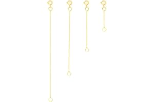 KINBOM 4pcs Necklace Extension Chain, 4 Size Jewelry Extenders Necklace Chain Extender Extension Chain for Jewelry Making Necklace Bracelet Anklet (Gold)