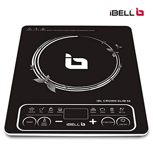 iBELL Induction Cooktop with Auto Shut Off and over Heat Protection (Black, 2200 W)