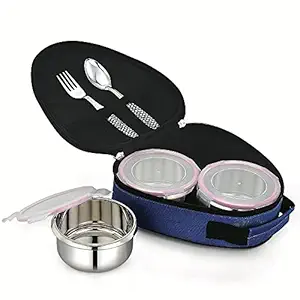 Diamond3 Pcs Food Pack with Bag and Fodd Grade Lid, 4 Hours Hot and Cold (3 Containers)