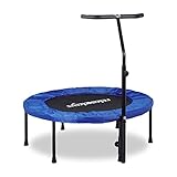 Relaxdays Trampolin mit Haltegriff faltbar Indoor Fitness HBT: 126 x